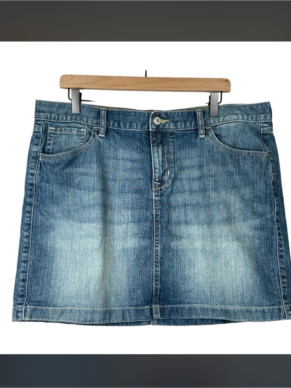 Classic Denim Mini Skirt - Blue
